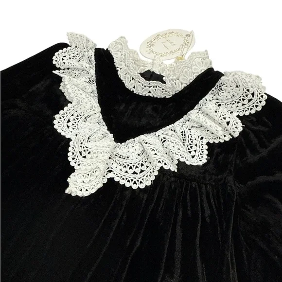 New Petite Amalie Girls Dress  Size 5 black velvet white trim is available  for purchase on au PAY Market - Imported Goods Online Store Co.Ltd. | au  PAY Market - Online Shopping Site